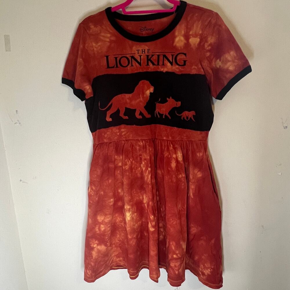 Disney Her Universe Lion King Tie Dye Skater Dress with Pockets Size Medium